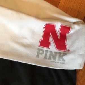 Pink flare yoga pants. Nebraska huskers